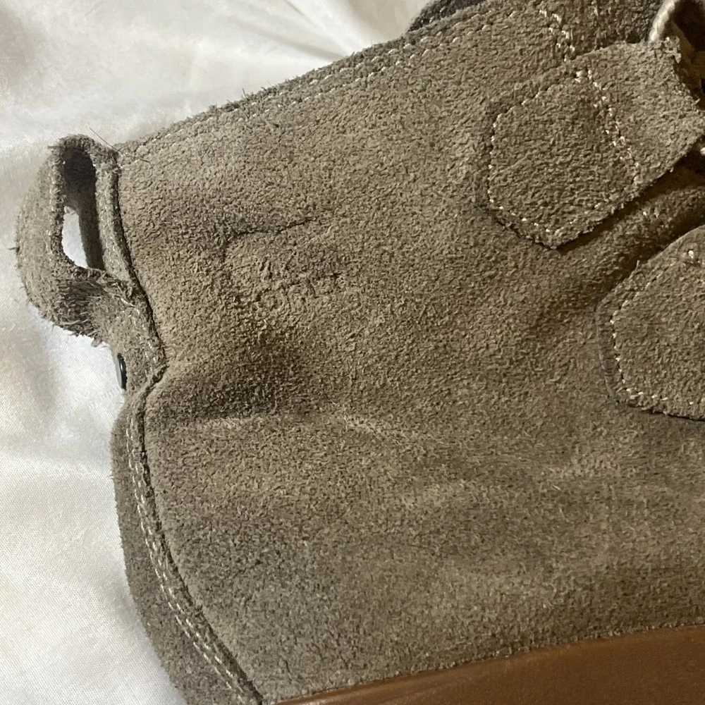 Sorel Women's Toronto Wedge Mushroom Color Suede Bootie Size 9.5